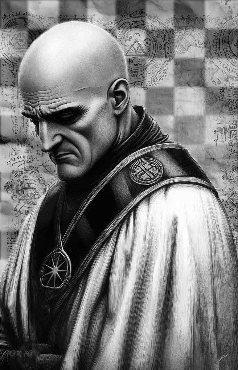 Portrait of Bishop Garef Carter, a stern cleric